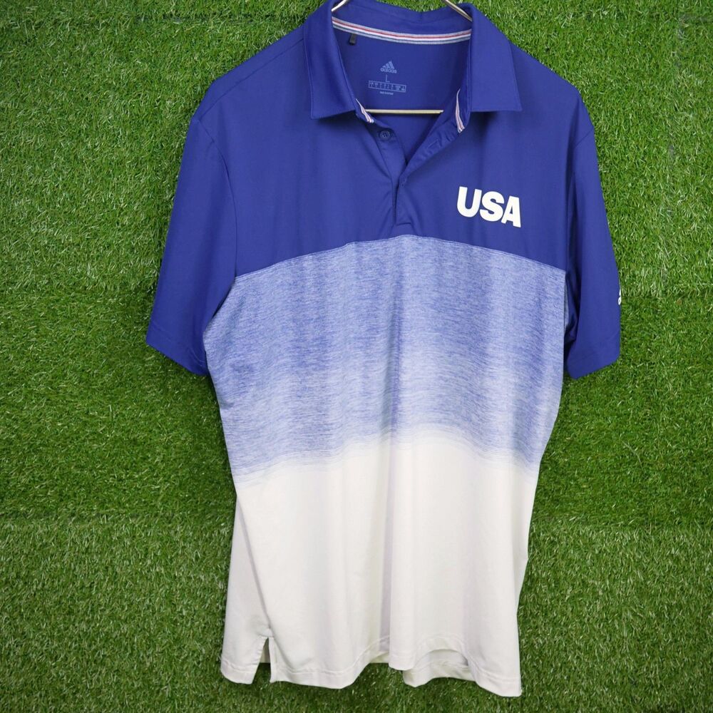 ADIDAS USA Golf OMBRE Ultimate365 Short Sleeve Polo - Men's Size L
